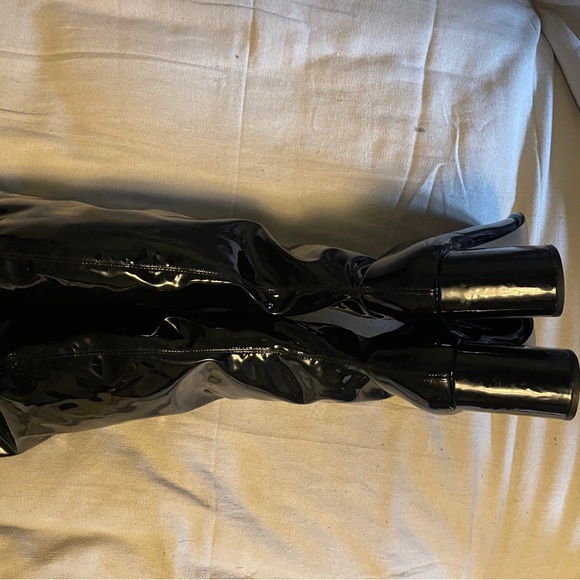 H&M OTK Over the Knee Patent Leather Boot - Picture 5 of 8